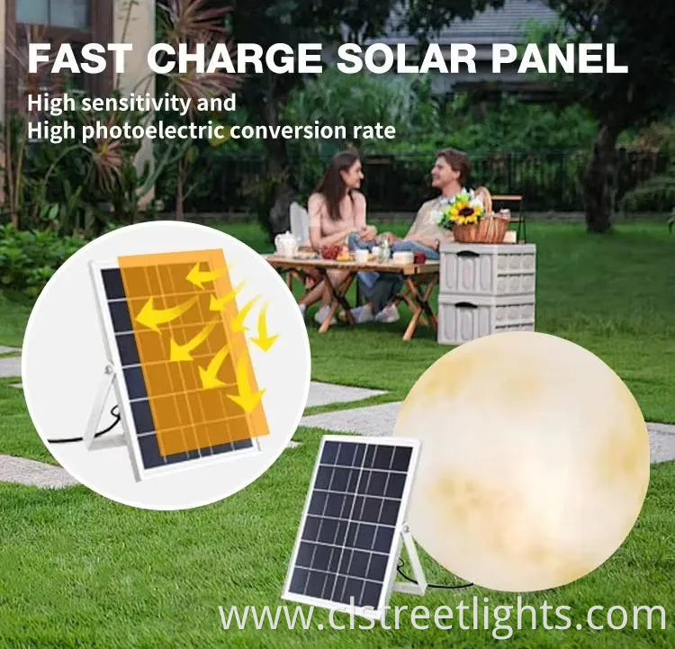 Eco-Friendly Round Solar Garden Light with Warm Glow